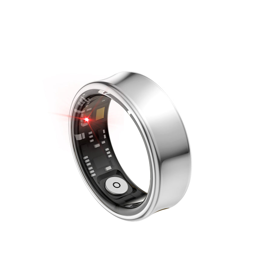 Titanium Smart Health Ring – AI Fitness & Sleep Tracker