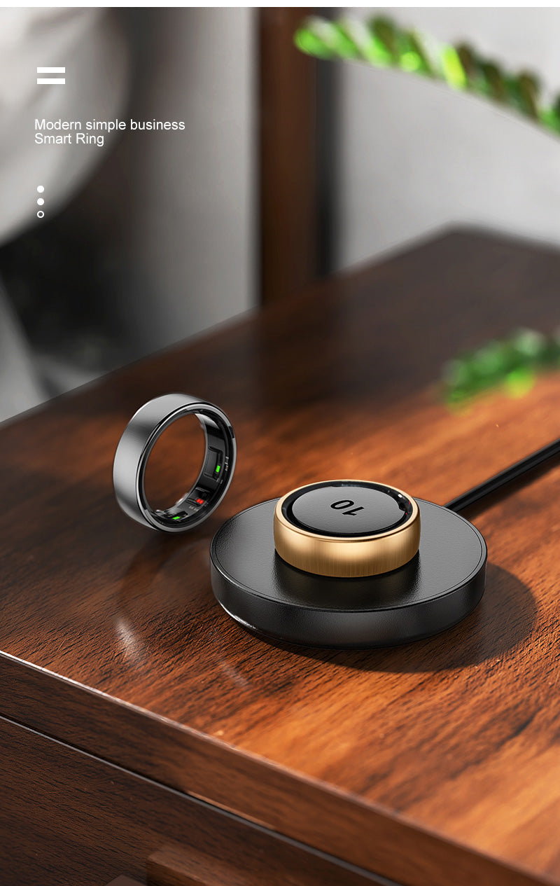 Q10 Stainless Steel Smart Wellness Ring Activity Tracker