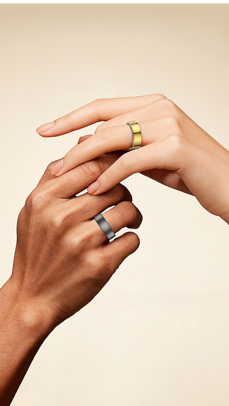 Q10 Stainless Steel Smart Wellness Ring Activity Tracker