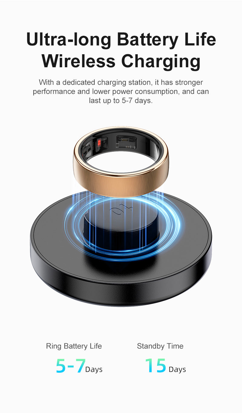 Wireless AI Smart Health Ring – Unisex Fitness & Sleep Tracker
