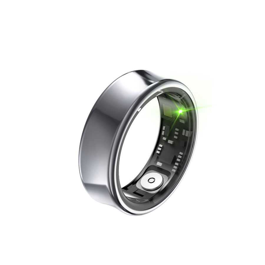Titanium Smart Health Ring – AI Fitness & Sleep Tracker