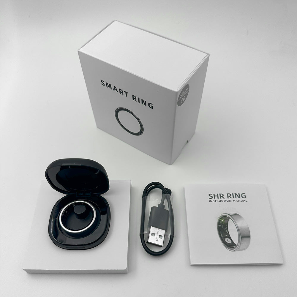 SHR Titanium Smart Health Ring – AI Fitness & Sleep Tracker