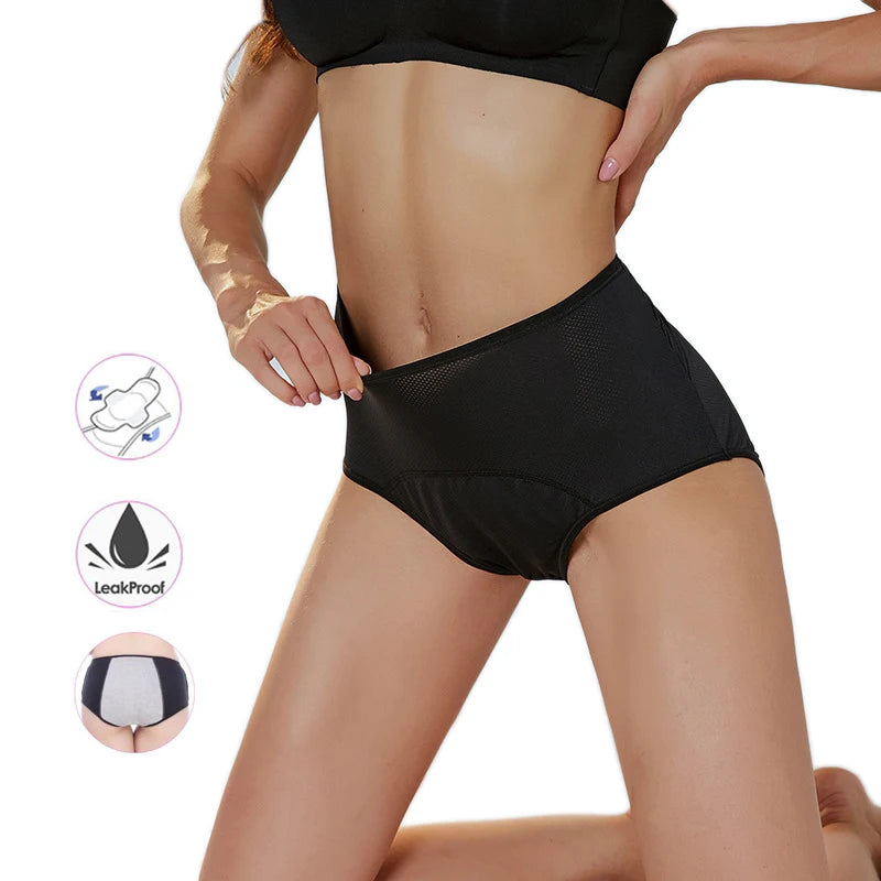 3-Pack Leakproof Period Panties – High-Waist, 4-Layer Absorbent