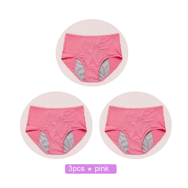3-Pack Leakproof Period Panties – High-Waist, 4-Layer Absorbent