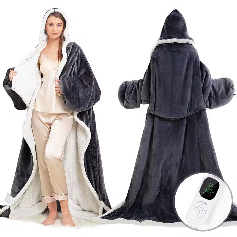 CozyHeat™ USB Wearable Electric Blanket – Ultra-Warm Heated Hoodie