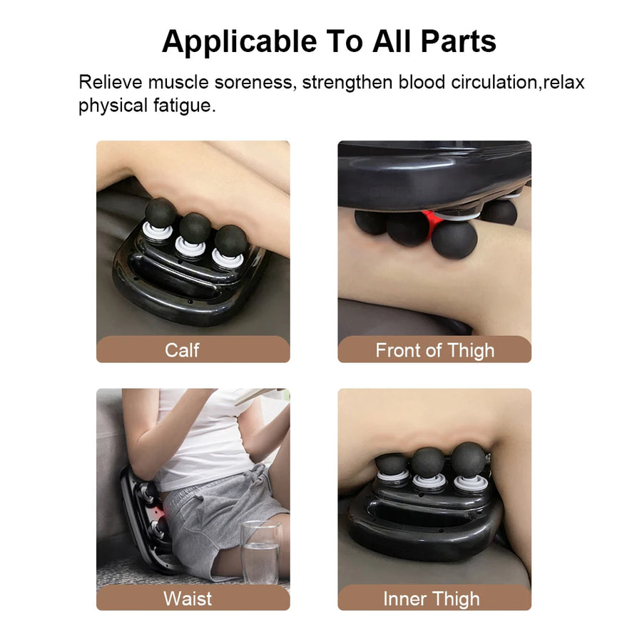 6-Head Fascia Massage Gun for Back & Waist