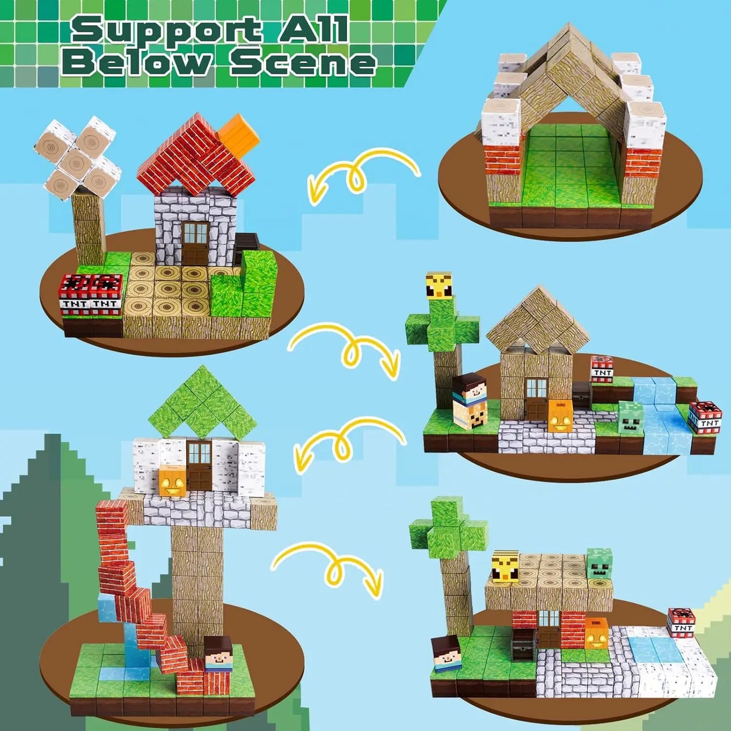 Magnetic Building Cube Set for Kids & Creators