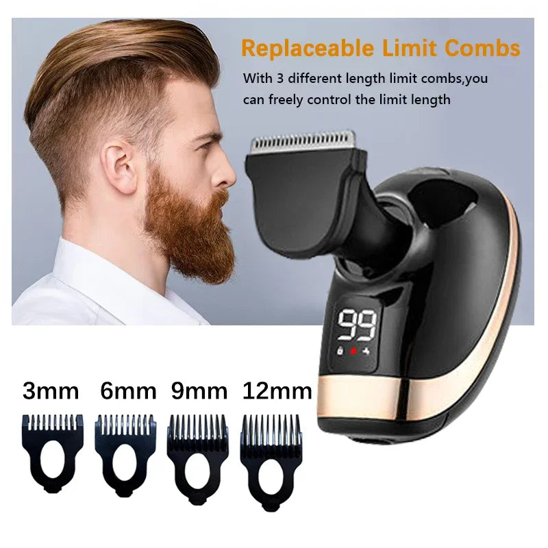 5-in-1 Electric Shaver for Men Waterproof Rechargeable Beard Razor
