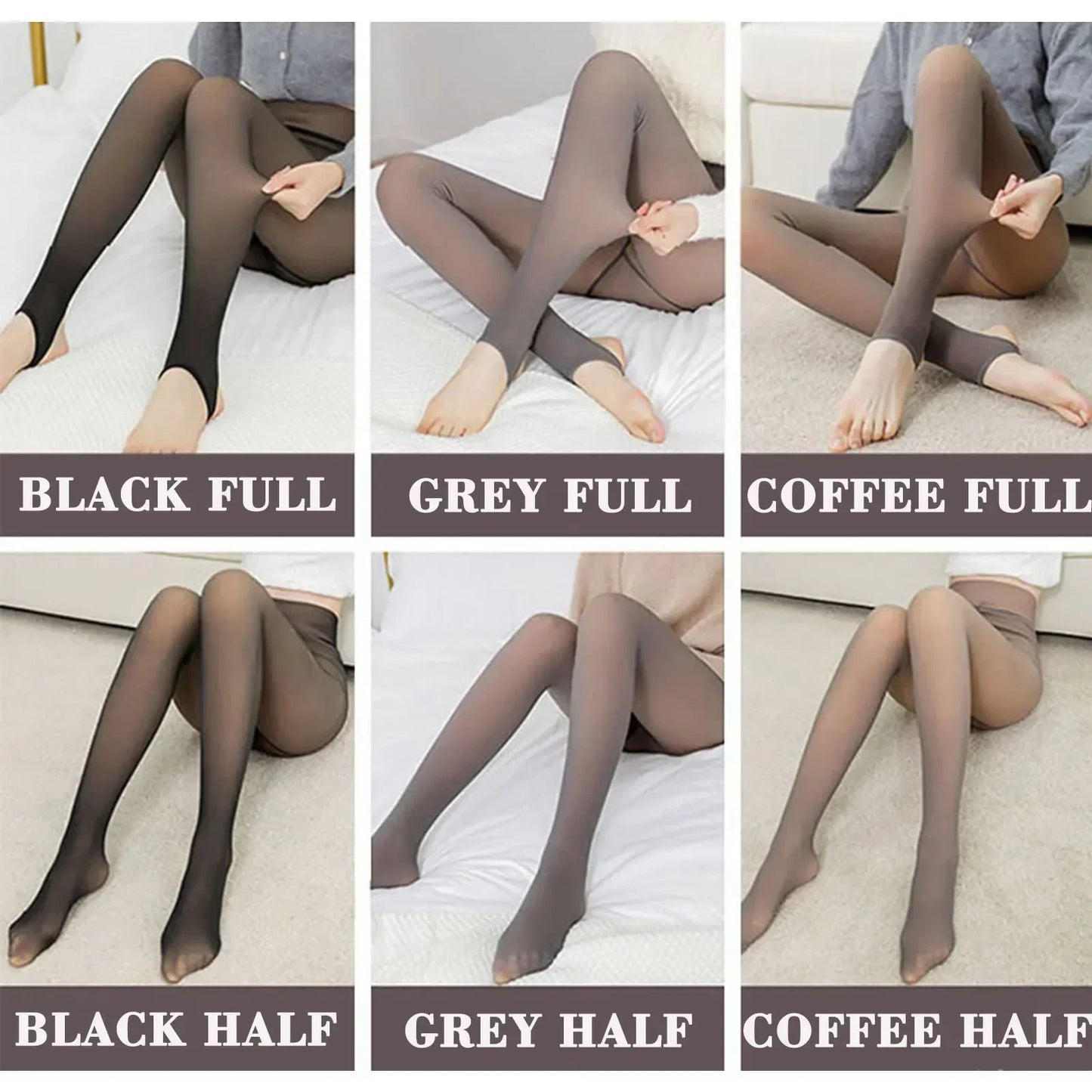 Thermal Velvet Leggings & Tights 2-in-1 Winter Warmth