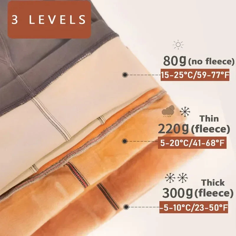 Thermal Velvet Leggings & Tights 2-in-1 Winter Warmth