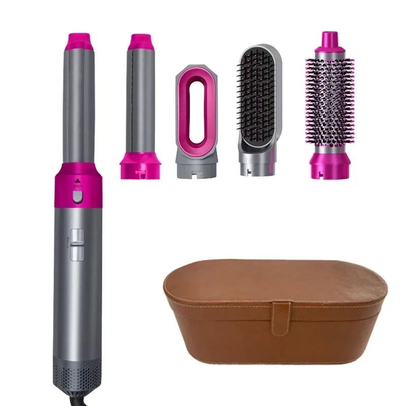 5-in-1 Hair Dryer Brush Set – Hot Air Styler with Curling Iron