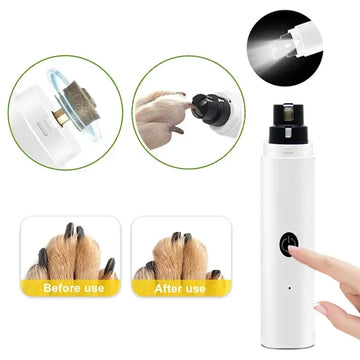 Electric Pet Nail Grinder for Dogs & Cats – USB Rechargeable