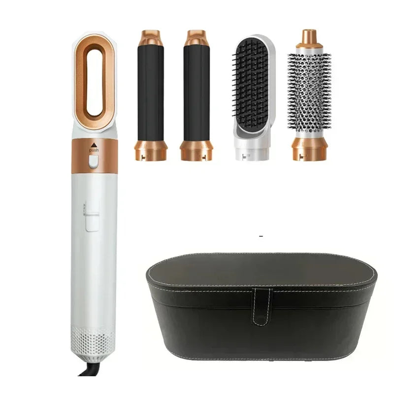 5-in-1 Hair Dryer Brush Set – Hot Air Styler with Curling Iron