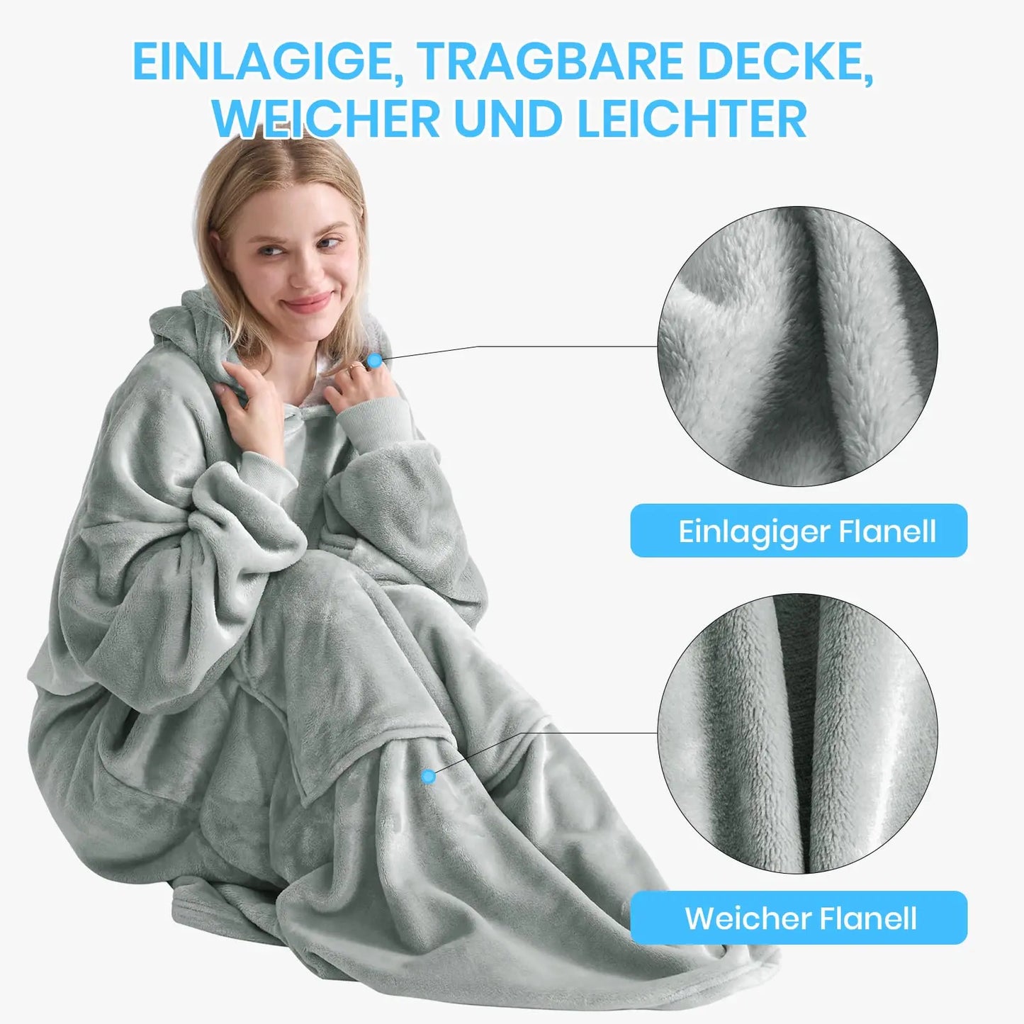 Cuddle Cloud Oversized Hooded Wearable Blanket