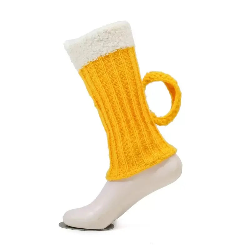 Cozy Beer Mug Knit Floor Socks