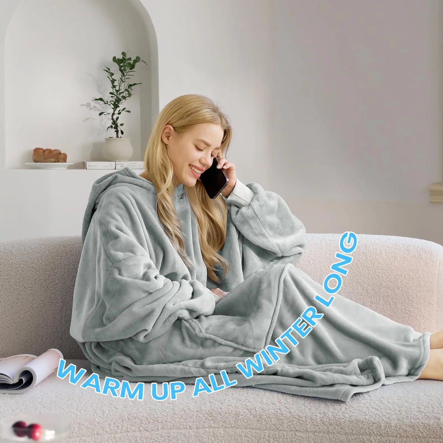 Cuddle Cloud Oversized Hooded Wearable Blanket