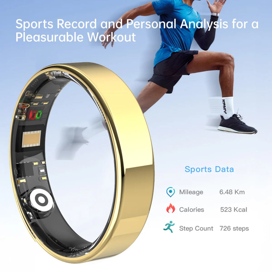 Waterproof Smart Ring 2025 – Heart Rate & Sleep Monitor & Cycle track