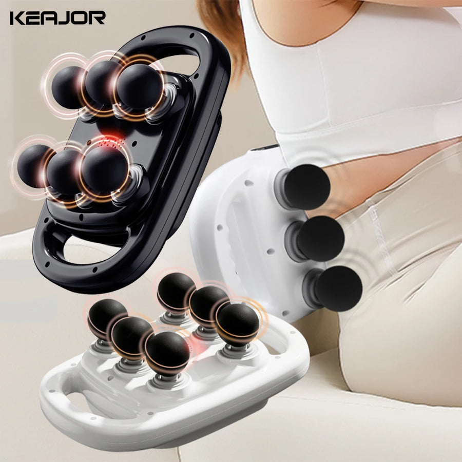 6-Head Fascia Massage Gun for Back & Waist