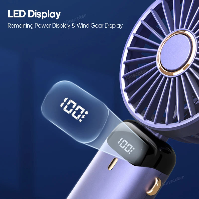 Mini USB Handheld Fan with Phone Stand & Display – with Aromatherapy