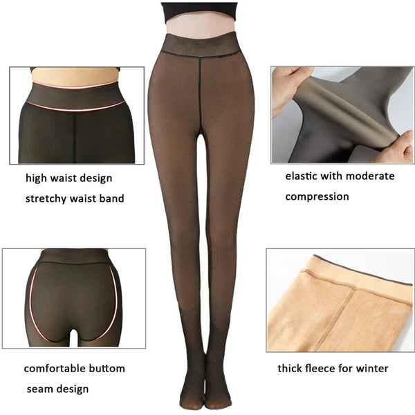 Thermal Velvet Leggings & Tights 2-in-1 Winter Warmth