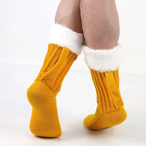 Cozy Beer Mug Knit Floor Socks