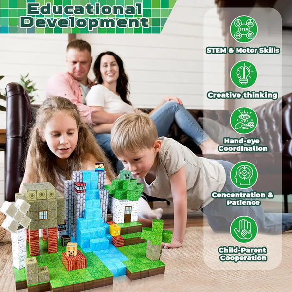 Magnetic Building Cube Set for Kids & Creators