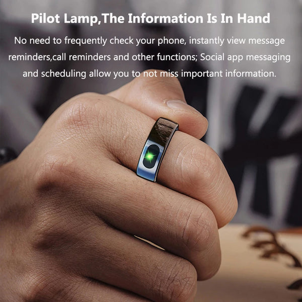 Q8 Smart Ring  with HR, SpO₂, Temperature & Camera Control