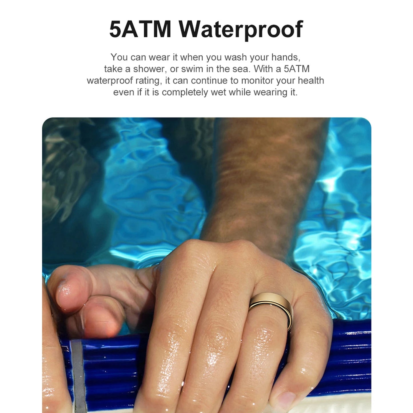 Q10 Stainless Steel Smart Wellness Ring Activity Tracker